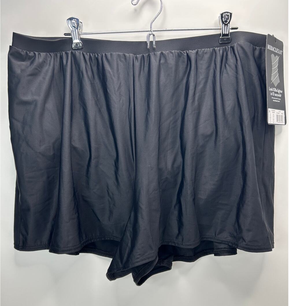 Miraclesuit Swim Shorts with Built in Bikini Bottom Black Women Plus Sz 22W NWT
